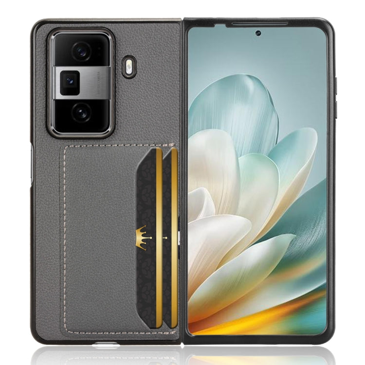 For Honor Magic Vs3 Litchi Texture Card Slot Phone Case
