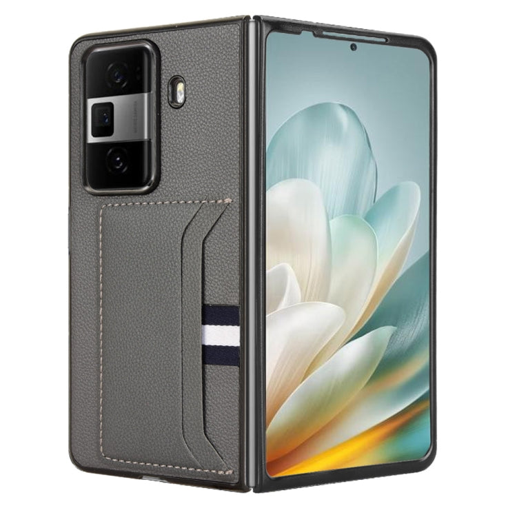 For Honor Magic Vs3 Litchi Texture Card Slot Phone Case