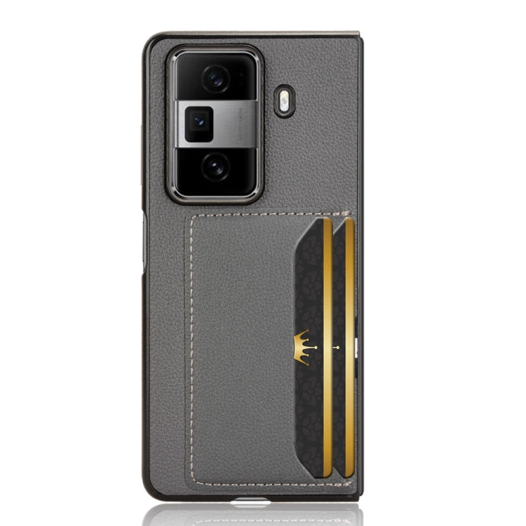 For Honor Magic Vs3 Litchi Texture Card Slot Phone Case
