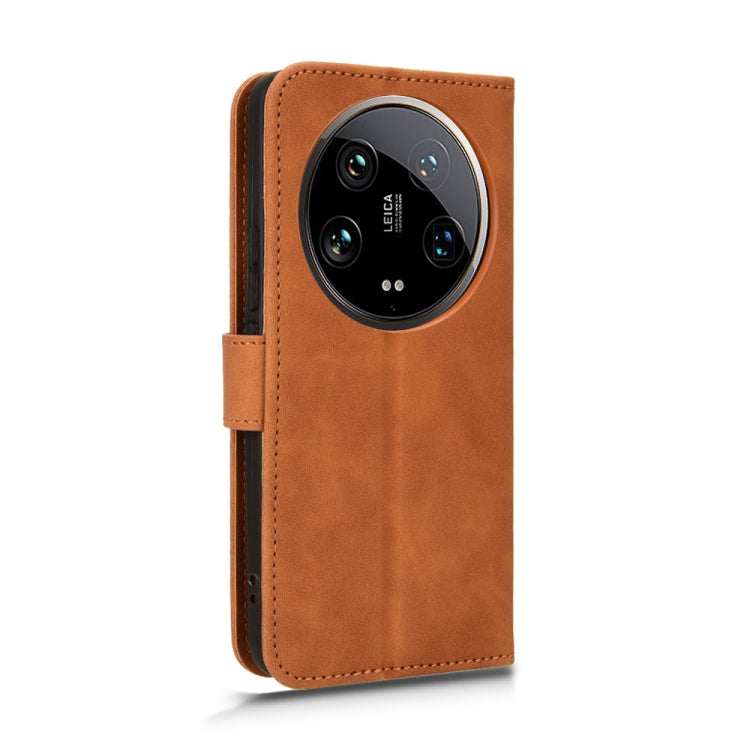 For Xiaomi 14 Ultra Skin Feel Magnetic Flip Leather Phone Case