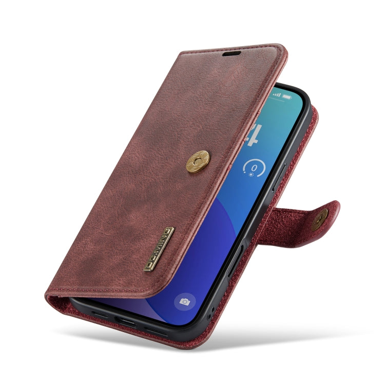 For iPhone 16 Pro DG.MING Crazy Horse Texture Detachable Magnetic Leather Phone Case