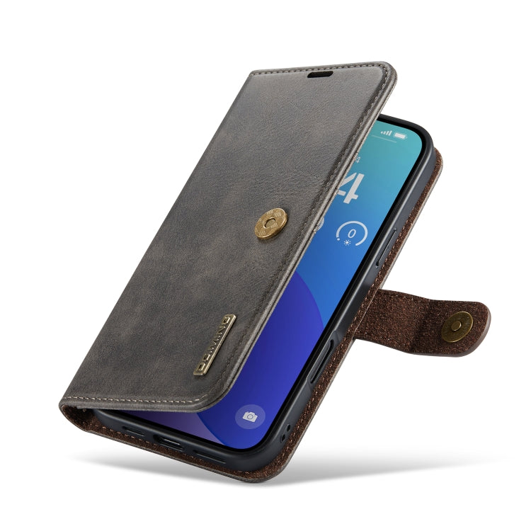 For iPhone 16 Pro DG.MING Crazy Horse Texture Detachable Magnetic Leather Phone Case
