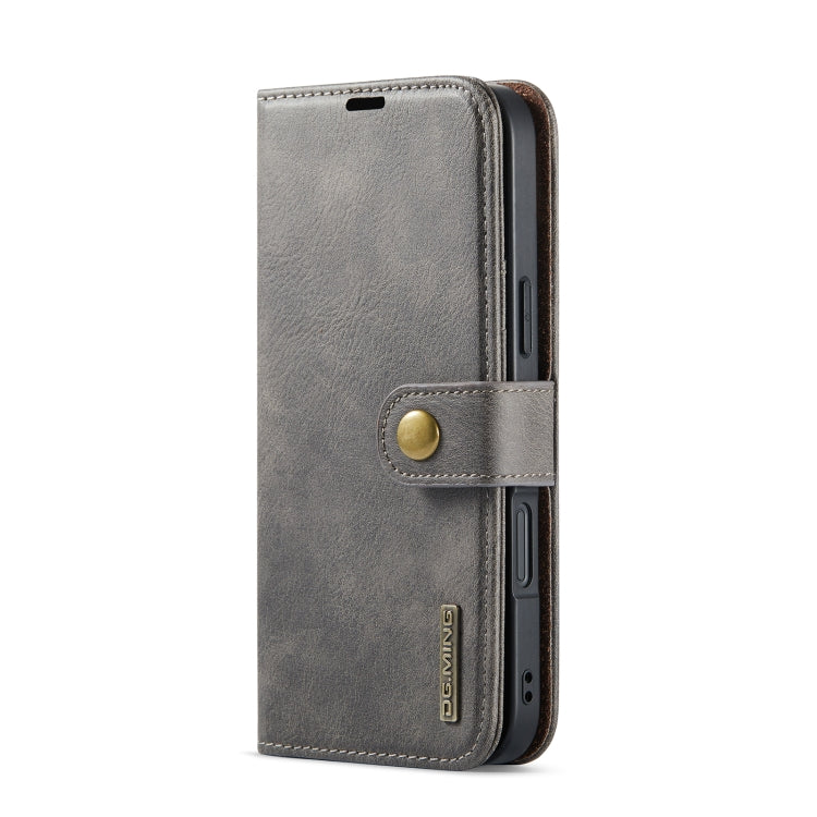 For iPhone 16 DG.MING Crazy Horse Texture Detachable Magnetic Leather Phone Case