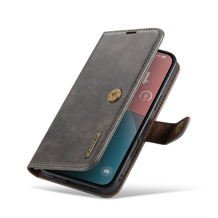 For iPhone 16 DG.MING Crazy Horse Texture Detachable Magnetic Leather Phone Case