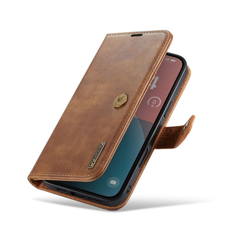For iPhone 16 DG.MING Crazy Horse Texture Detachable Magnetic Leather Phone Case