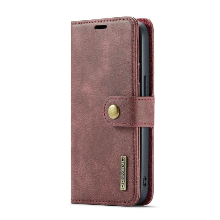 For iPhone 17e / 16e DG.MING Crazy Horse Texture Detachable Magnetic Leather Phone Case