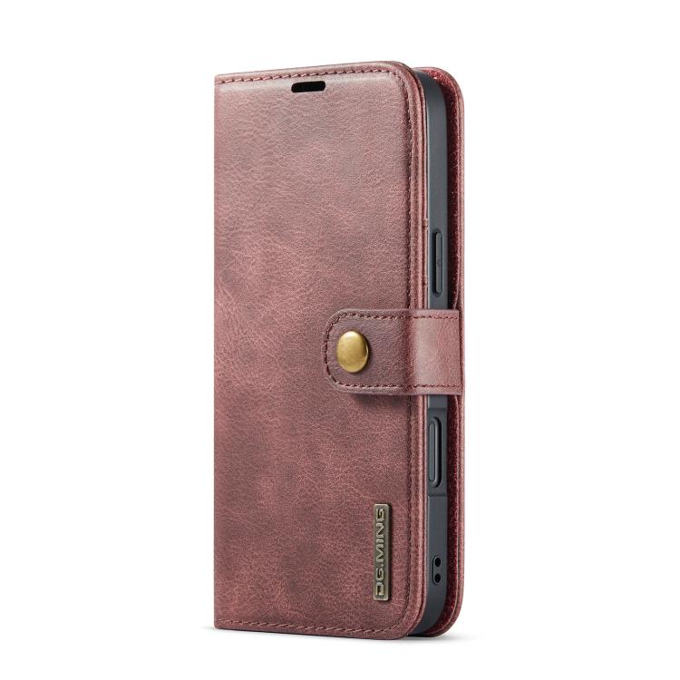 For iPhone 17 DG.MING Crazy Horse Texture Detachable Magnetic Leather Phone Case
