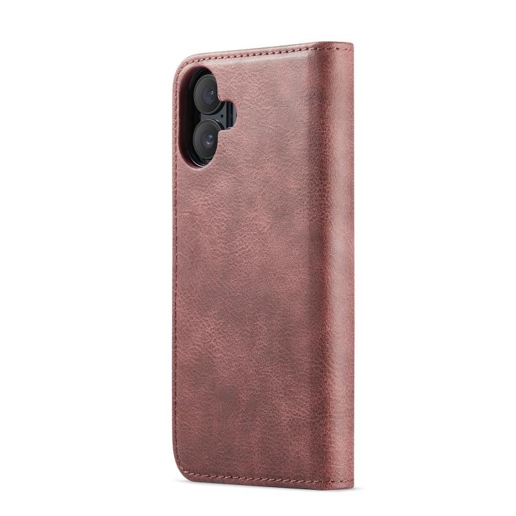 For iPhone 17 DG.MING Crazy Horse Texture Detachable Magnetic Leather Phone Case