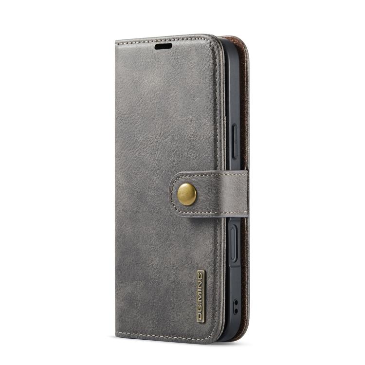 For iPhone 17 DG.MING Crazy Horse Texture Detachable Magnetic Leather Phone Case