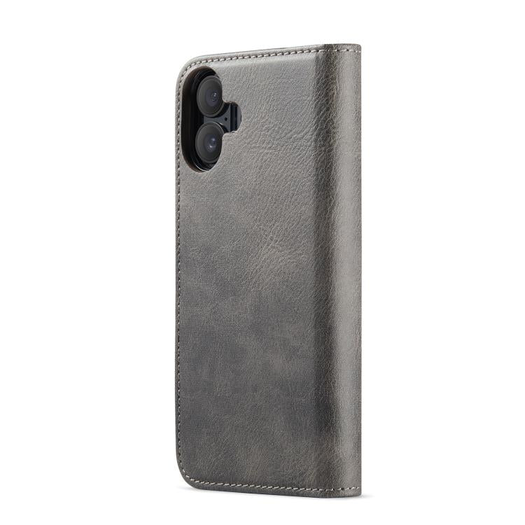 For iPhone 17 DG.MING Crazy Horse Texture Detachable Magnetic Leather Phone Case