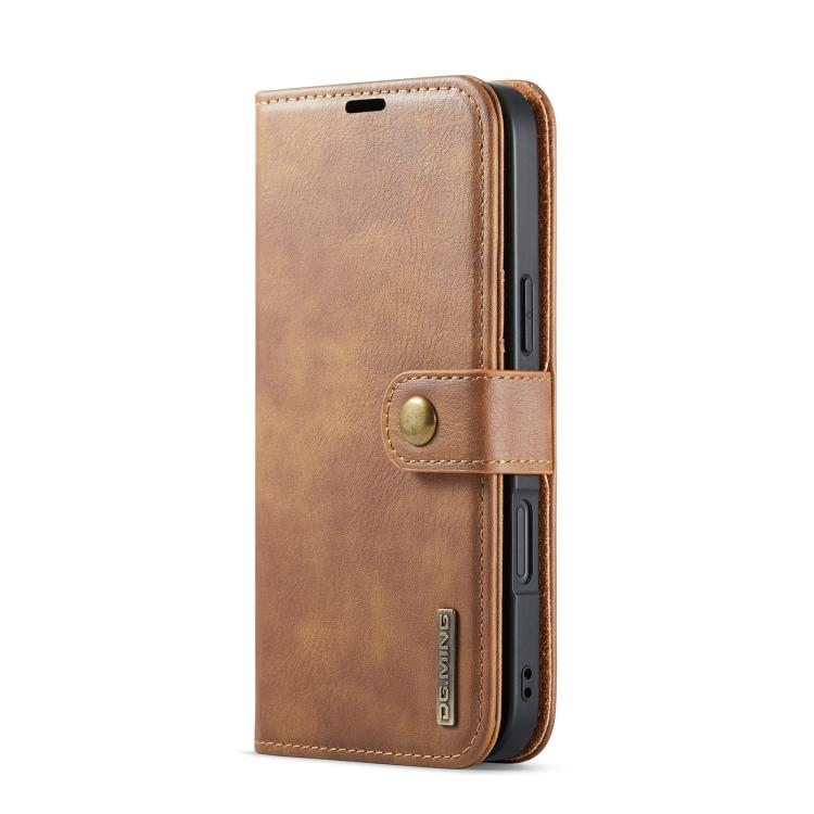 For iPhone 17 DG.MING Crazy Horse Texture Detachable Magnetic Leather Phone Case