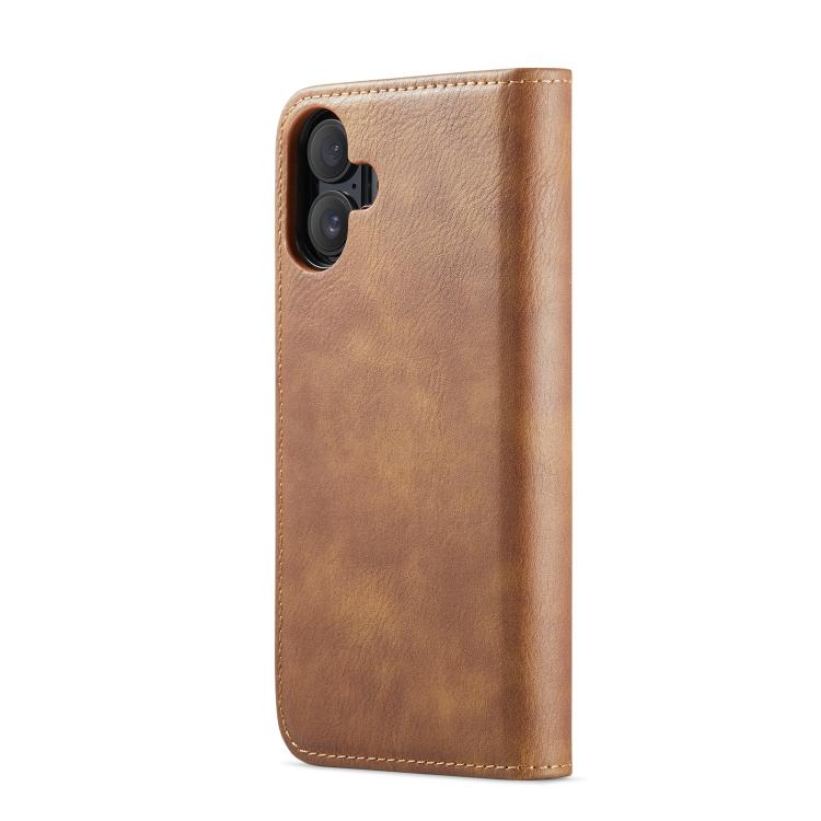 For iPhone 17 DG.MING Crazy Horse Texture Detachable Magnetic Leather Phone Case