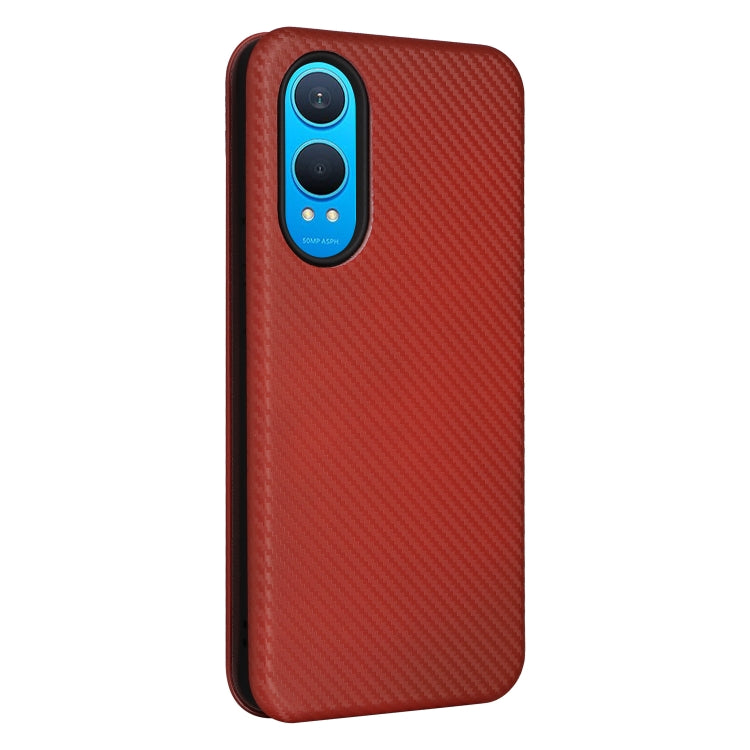 For OnePlus Nord CE4 Lite Carbon Fiber Texture Flip Leather Phone Case