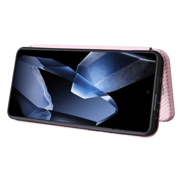 For OnePlus 13 Carbon Fiber Texture Flip Leather Phone Case