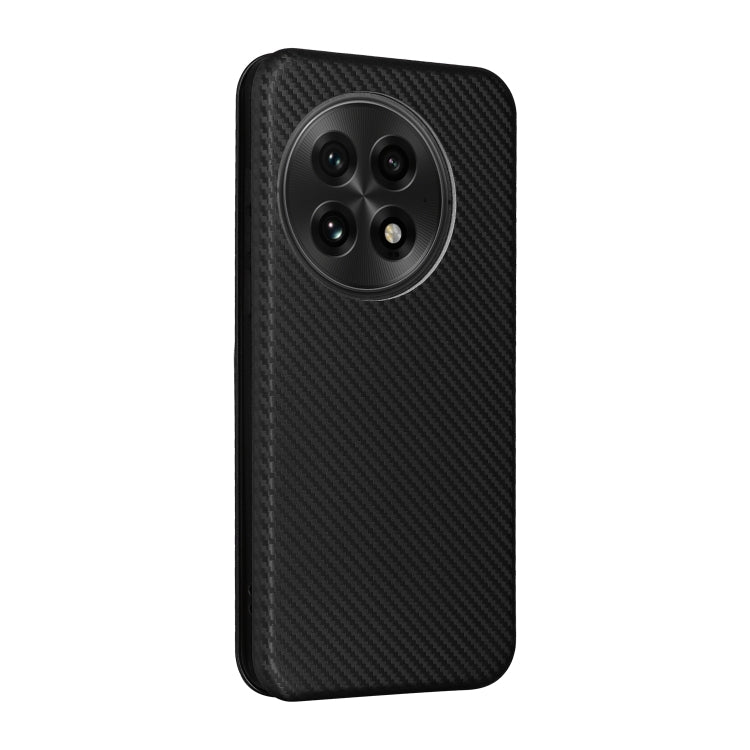 For OnePlus 13 Carbon Fiber Texture Flip Leather Phone Case