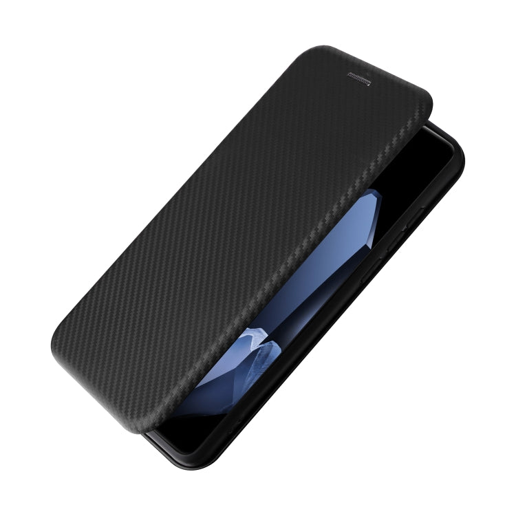 For OnePlus 13 Carbon Fiber Texture Flip Leather Phone Case