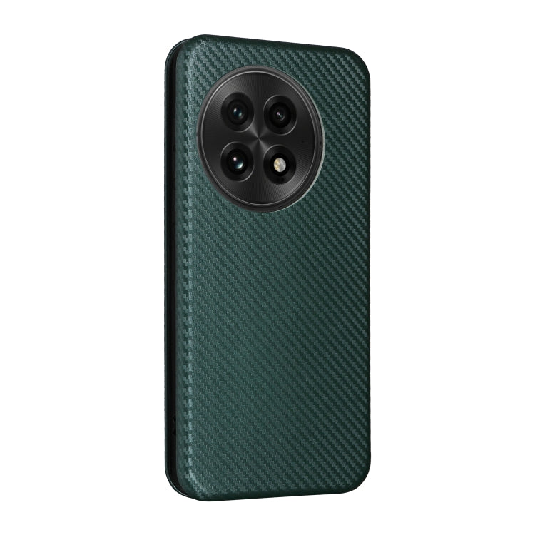 For OnePlus 13 Carbon Fiber Texture Flip Leather Phone Case