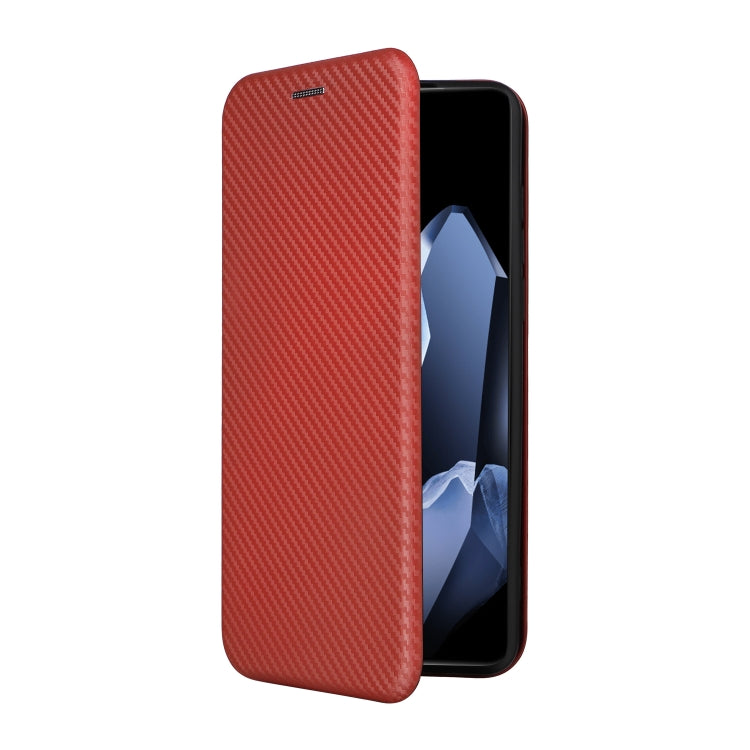 For OnePlus 13 Carbon Fiber Texture Flip Leather Phone Case
