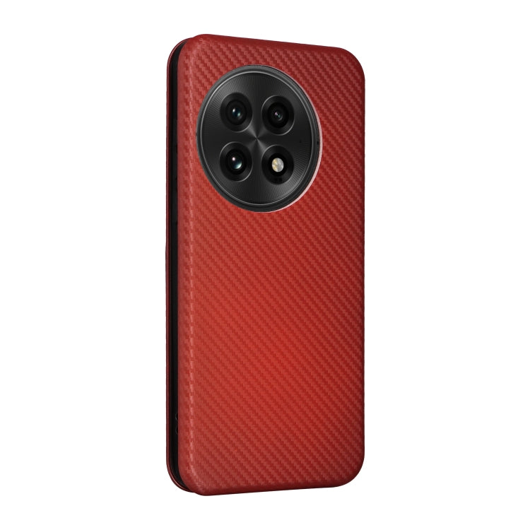 For OnePlus 13 Carbon Fiber Texture Flip Leather Phone Case