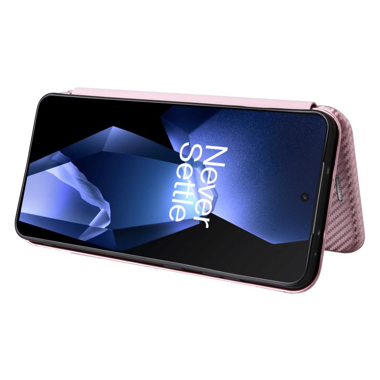 For OnePlus Ace 5 Pro Carbon Fiber Texture Flip Leather Phone Case