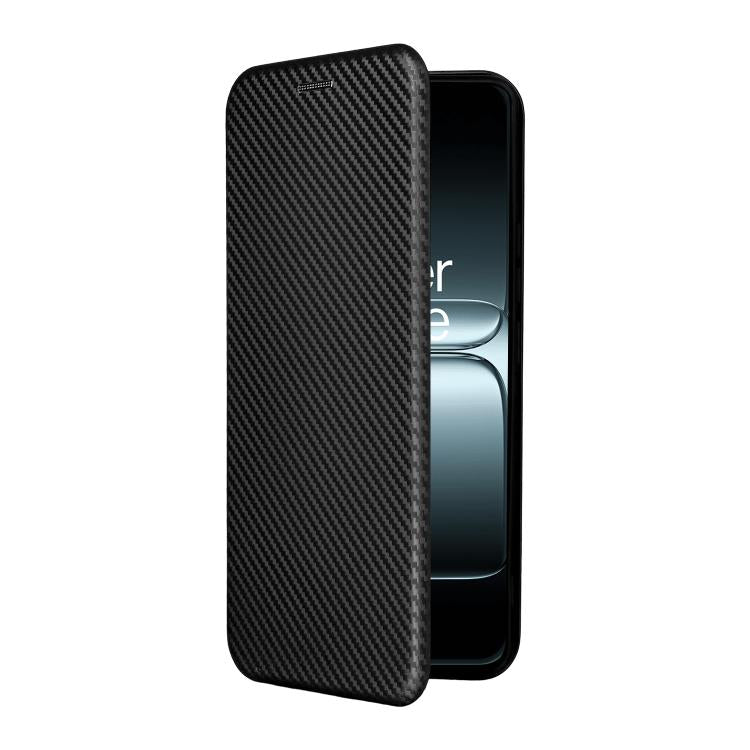 For OnePlus 13T Carbon Fiber Texture Flip Leather Phone Case
