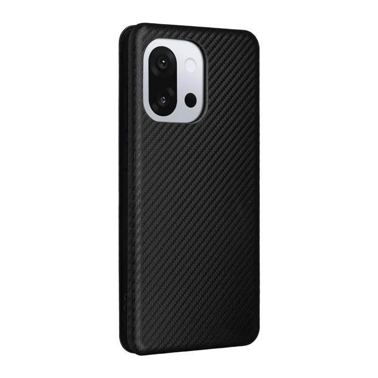 For OnePlus 13T Carbon Fiber Texture Flip Leather Phone Case
