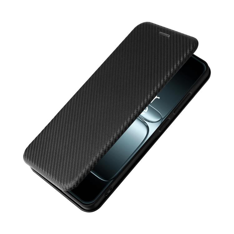 For OnePlus 13T Carbon Fiber Texture Flip Leather Phone Case