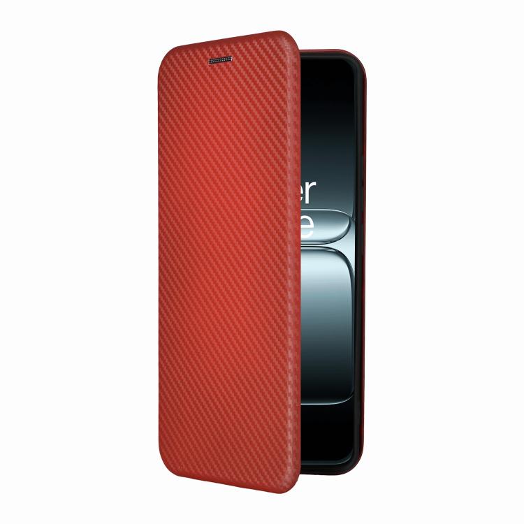 For OnePlus 13T Carbon Fiber Texture Flip Leather Phone Case
