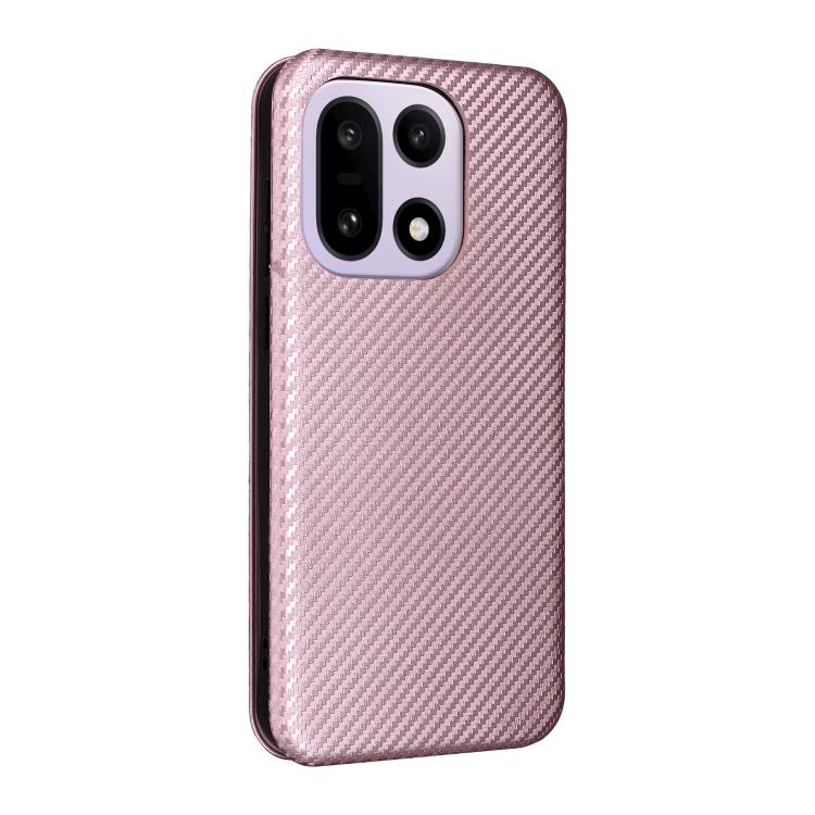 For OnePlus 15 Carbon Fiber Texture Flip Leather Phone Case