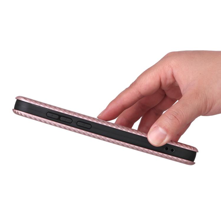 For OnePlus 15 Carbon Fiber Texture Flip Leather Phone Case