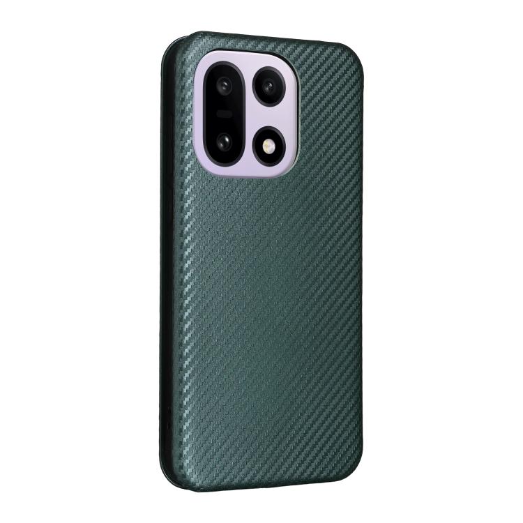For OnePlus 15 Carbon Fiber Texture Flip Leather Phone Case