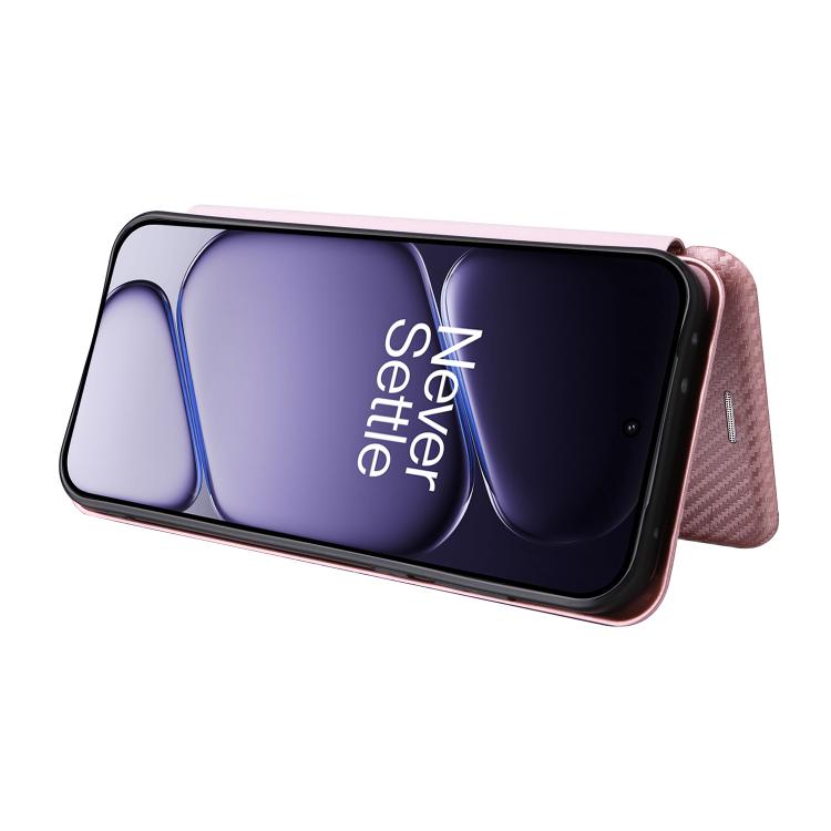 For OnePlus Turbo 6 Carbon Fiber Texture Flip Leather Phone Case