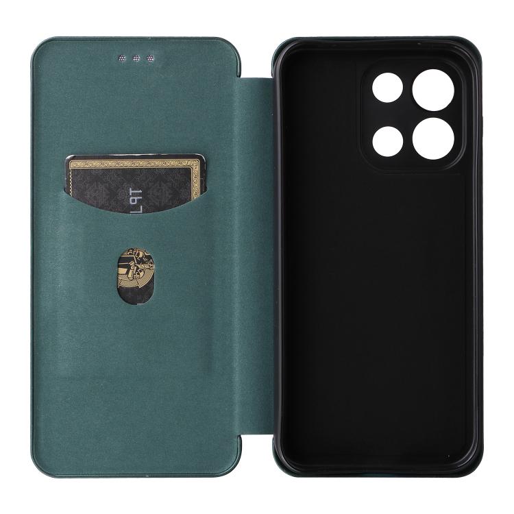 For OnePlus Turbo 6 Carbon Fiber Texture Flip Leather Phone Case