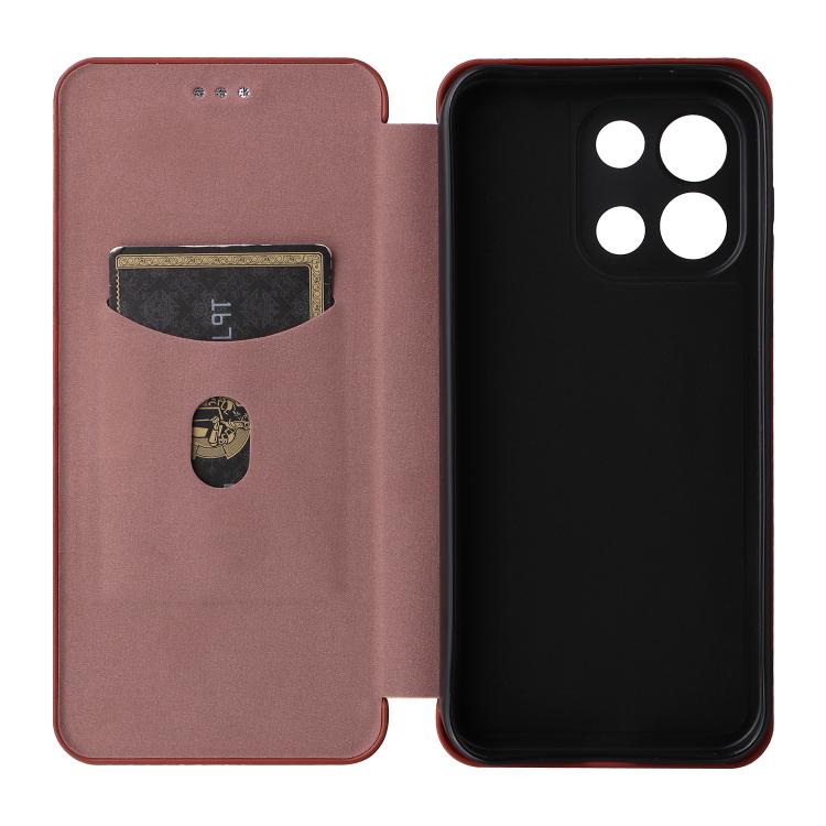 For OnePlus Turbo 6 Carbon Fiber Texture Flip Leather Phone Case