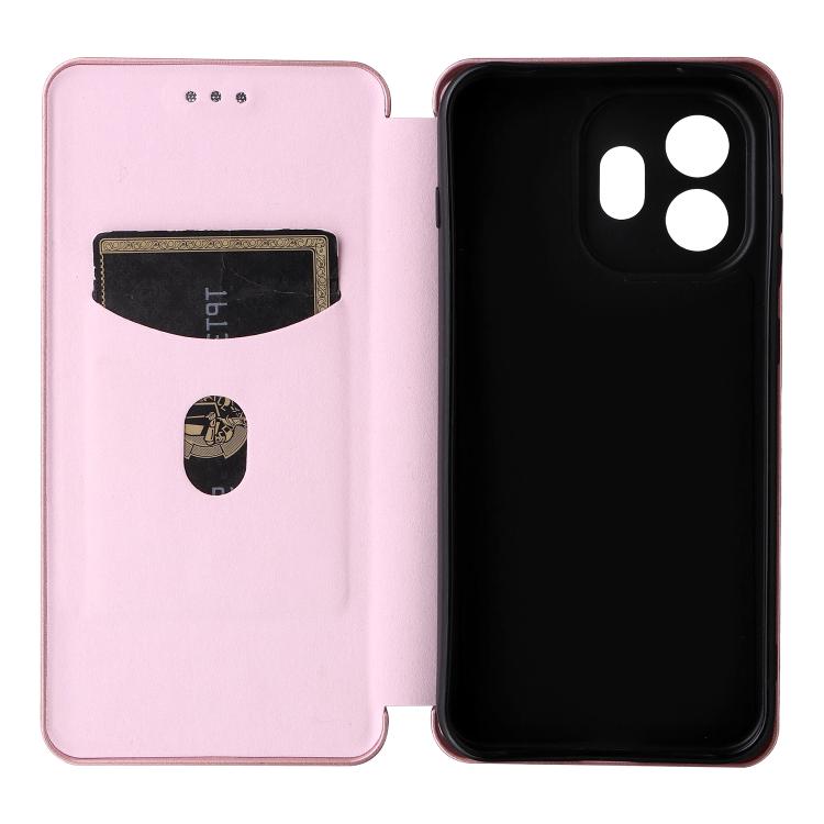For OnePlus 15T Carbon Fiber Texture Flip Leather Phone Case