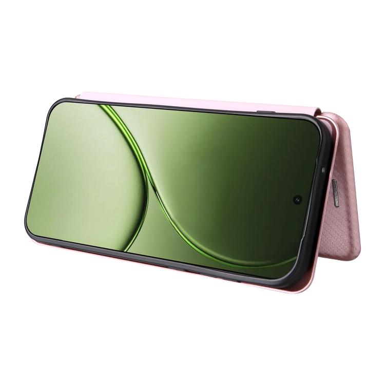 For OnePlus 15T Carbon Fiber Texture Flip Leather Phone Case