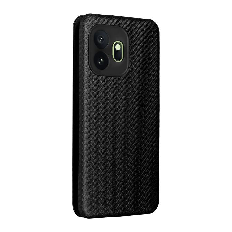 For OnePlus 15T Carbon Fiber Texture Flip Leather Phone Case