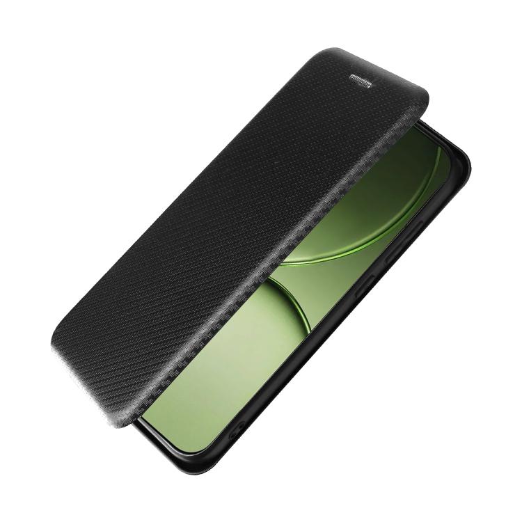For OnePlus 15T Carbon Fiber Texture Flip Leather Phone Case