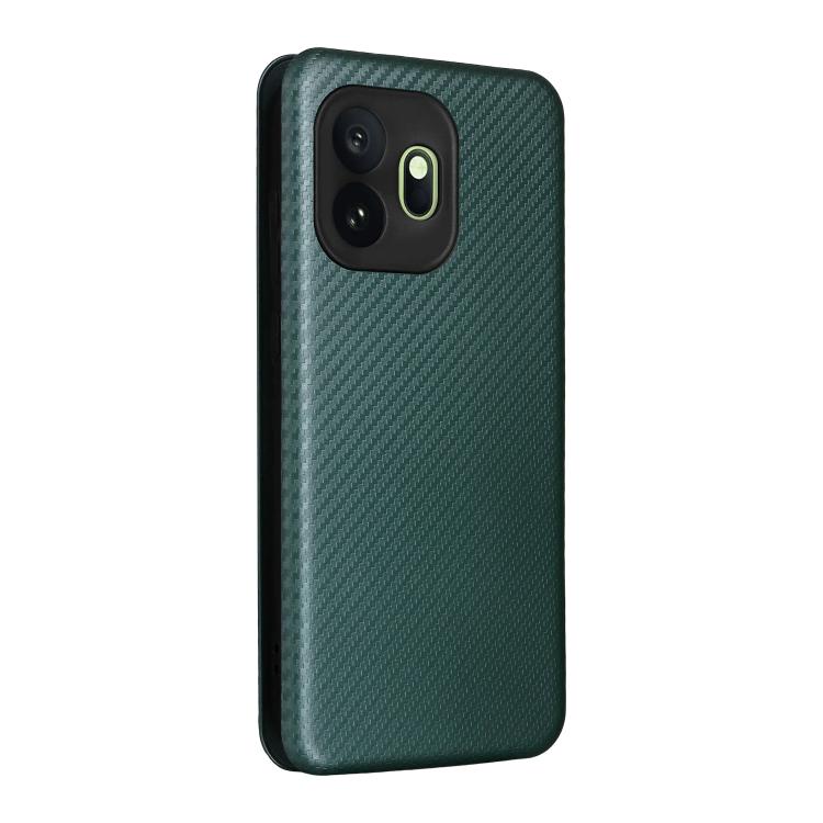 For OnePlus 15T Carbon Fiber Texture Flip Leather Phone Case