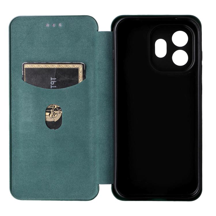 For OnePlus 15T Carbon Fiber Texture Flip Leather Phone Case