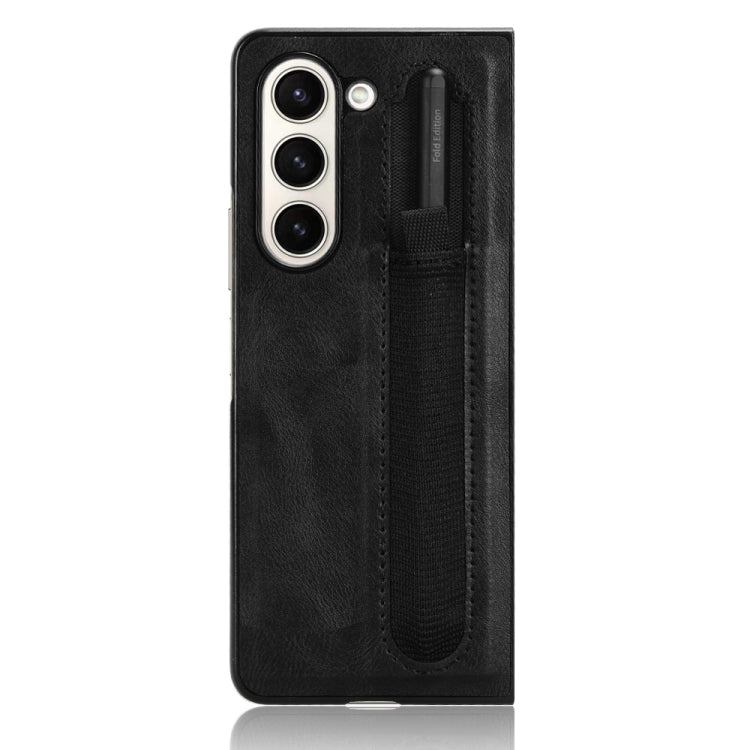 For Samsung Galaxy Z Fold5 Vintage Texture Phone Case with Pen Slot