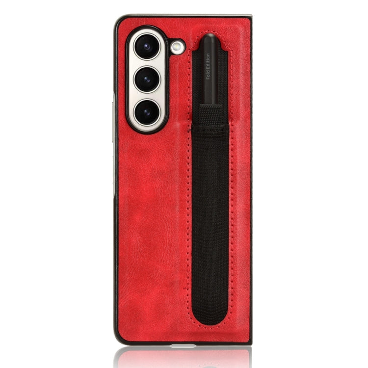 For Samsung Galaxy Z Fold5 Vintage Texture Phone Case with Pen Slot