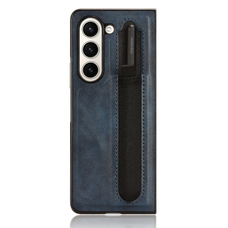 For Samsung Galaxy Z Fold5 Vintage Texture Phone Case with Pen Slot