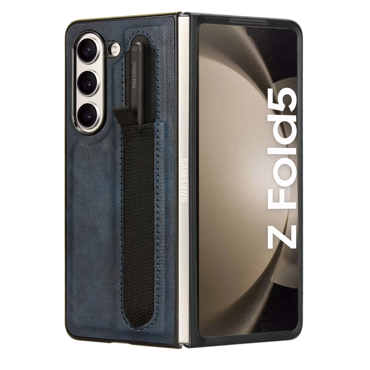 For Samsung Galaxy Z Fold5 Vintage Texture Phone Case with Pen Slot