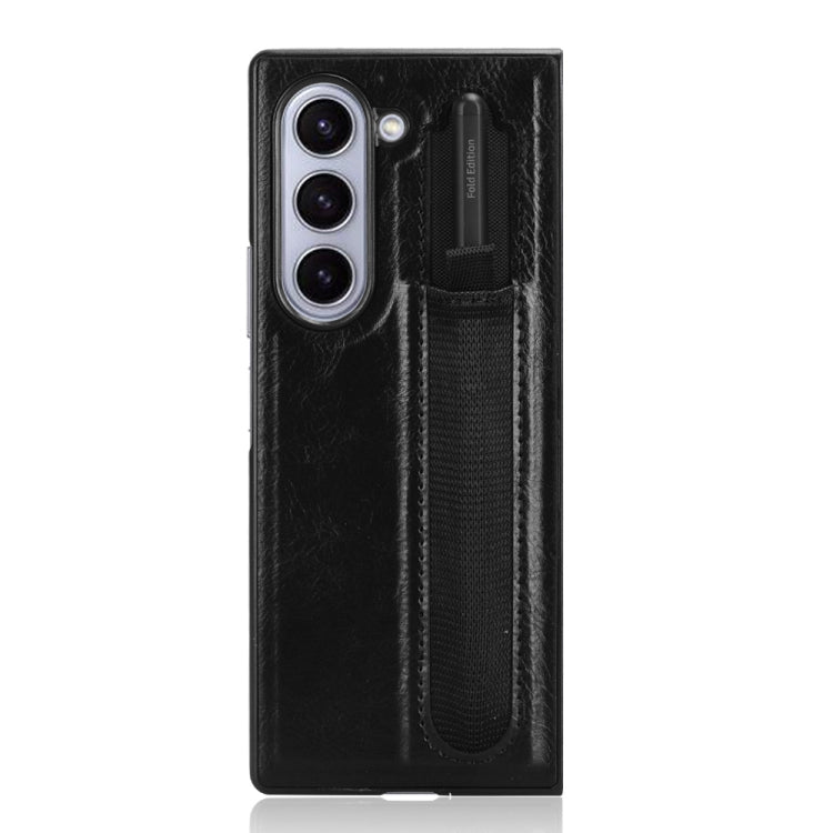 For Samsung Galaxy Z Fold6 Vintage Texture Phone Case with Pen Slot