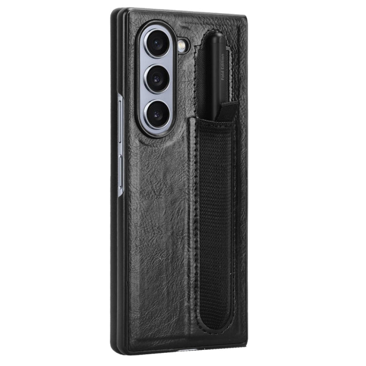 For Samsung Galaxy Z Fold6 Vintage Texture Phone Case with Pen Slot