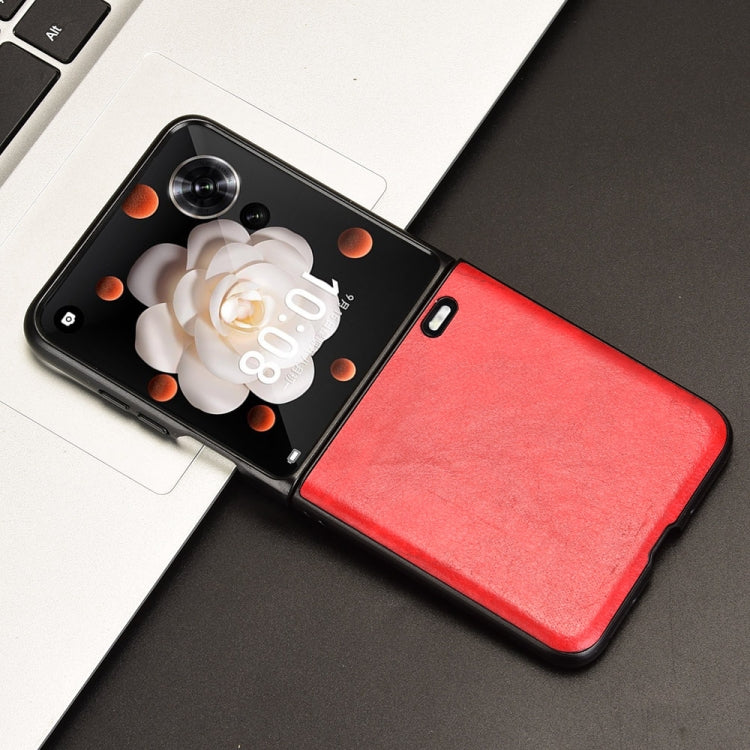 For Honor Magic V Flip Litchi Texture Back Cover Phone Case