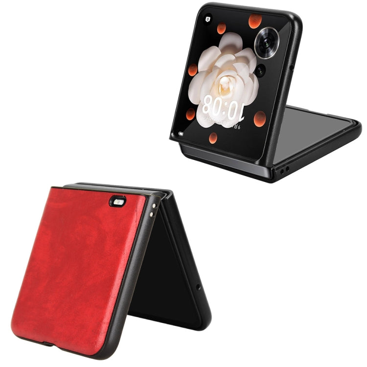 For Honor Magic V Flip Litchi Texture Back Cover Phone Case