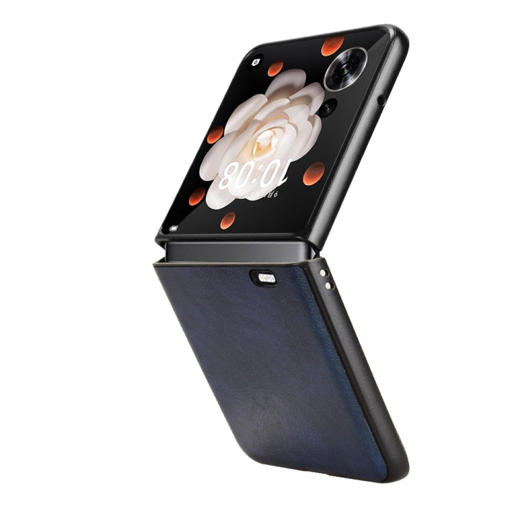 For Honor Magic V Flip Litchi Texture Back Cover Phone Case