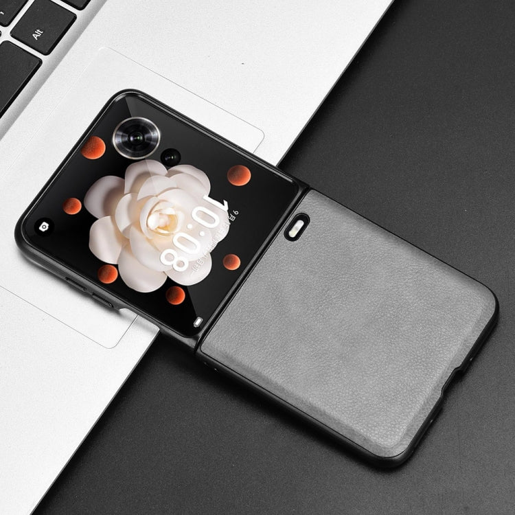 For Honor Magic V Flip Litchi Texture Back Cover Phone Case